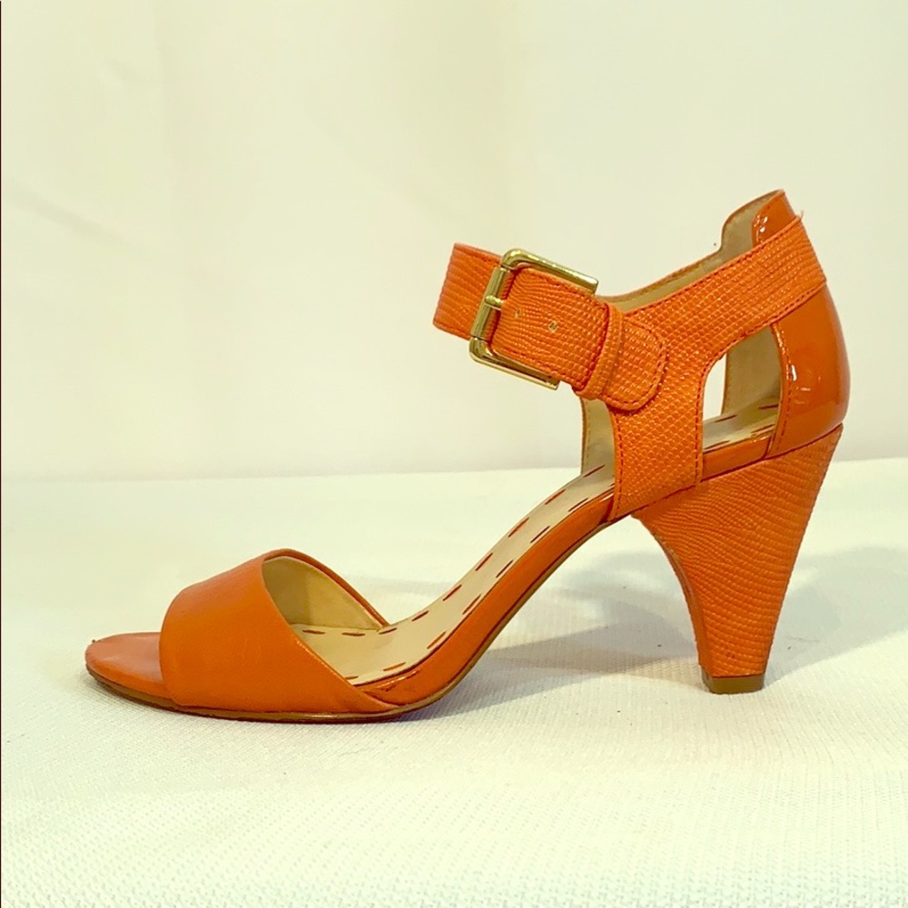 Orange Open Toe Heels by Nine West